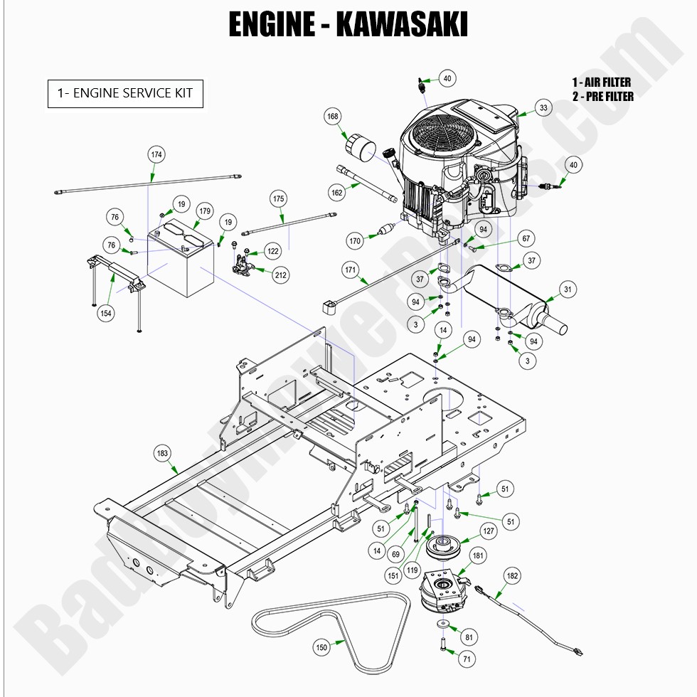 2022 ZT Elite Engine - Kawasaki